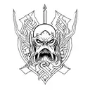 lich king tattoo design idea
