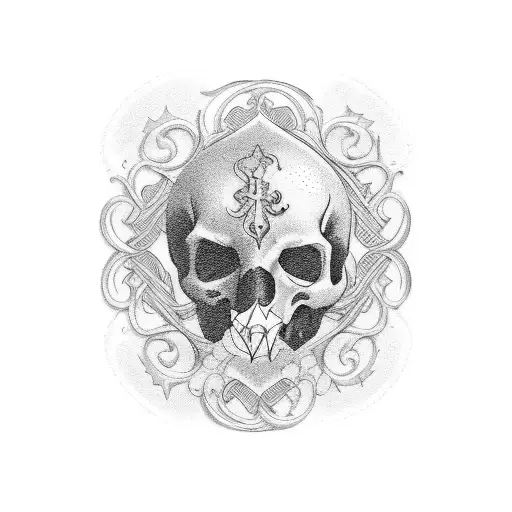 cemetery fence  tattoo design idea