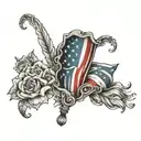 american flag sleeve tattoo design idea