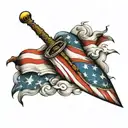 american flag sleeve tattoo design idea