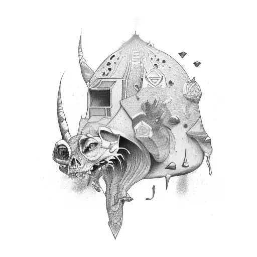 the idea that every action has a reaction, risk aversion tattoo design idea