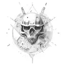 the idea that every action has a reaction, risk aversion tattoo design idea