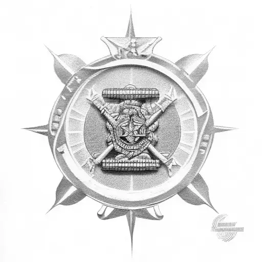 Navy Chaplain Corps Seal and Maltese Cross tattoo design idea