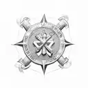 Navy Chaplain Corps Seal and Maltese Cross tattoo design idea