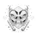 el controlador de programas 3D con los ejes x, y, z tattoo design idea