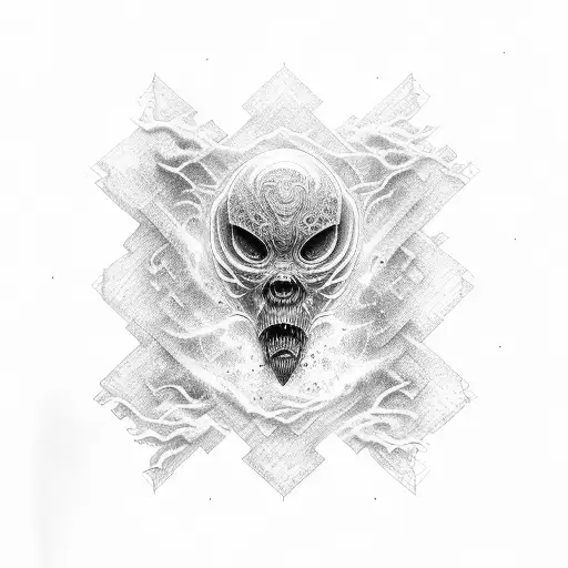 biomech tattoo design idea