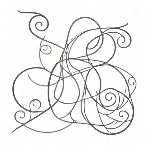 line ornament without spiritual symbols representing  tattoo design idea