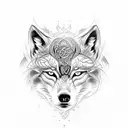 Celtic wolf tattoo design idea