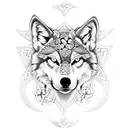 Celtic wolf tattoo design idea