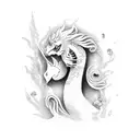 white ferrari tattoo design idea