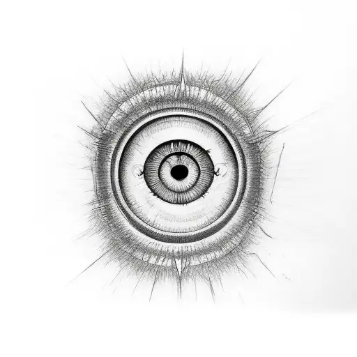 sharingan in all seeing eye tattoo design idea