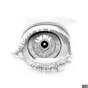 sharingan in all seeing eye tattoo design idea