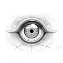 sharingan in all seeing eye tattoo design idea