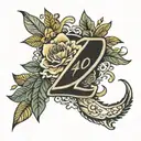 40 birthday date tattoo design idea