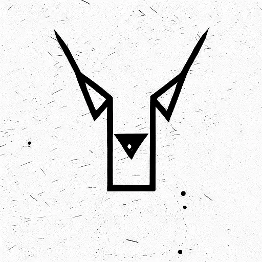 goth capricorn sign between constelation tattoo design idea