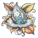 water drop tattoo design idea