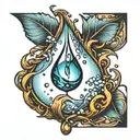 water drop tattoo design idea