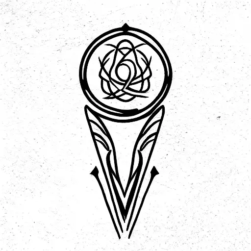 Trident tattoo design idea