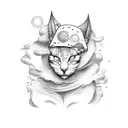 name with clouds tattoo design idea