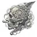 Thought creates reality mind  tattoo design idea