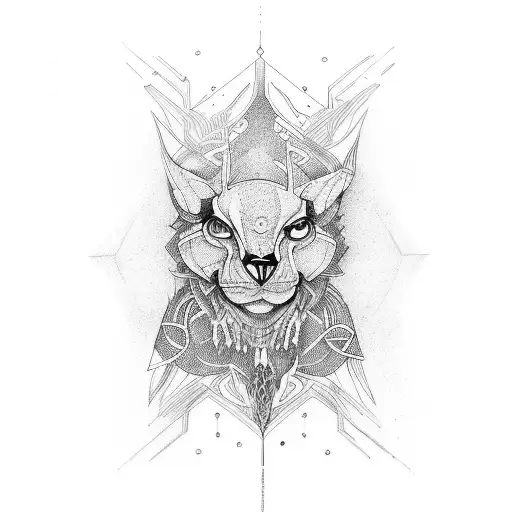 organic, different lines, abstract tattoo design idea