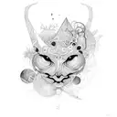 organic, different lines, abstract tattoo design idea