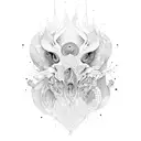 organic, different lines, abstract tattoo design idea