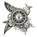 stoicism time passing tattoo design idea