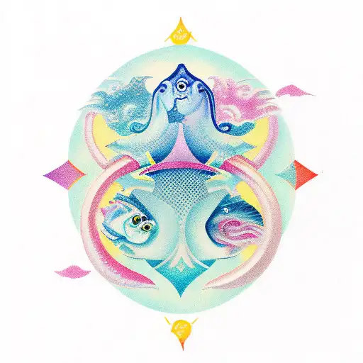 Pisces and Aries  tattoo design idea