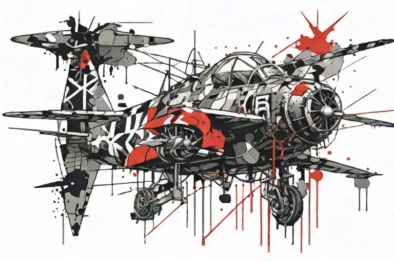 Kamikaze martyr tattoo design idea