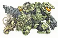 master chief tattoo design idea