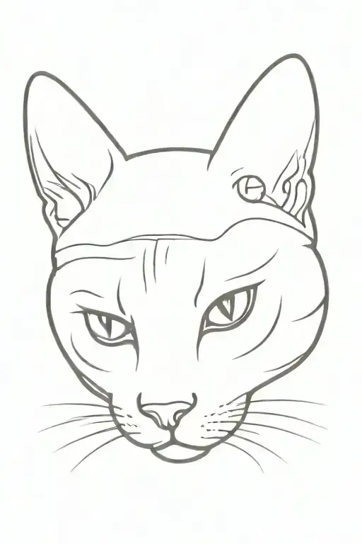 a cat wearing a "motorhead" band tshirt   tattoo design idea