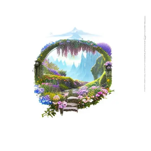  magical world of the lord of the rings landscapes, flowers, objects tattoo design idea