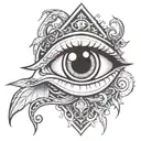 trust no one eye symbol integrated intrgrated with snake   tattoo design idea