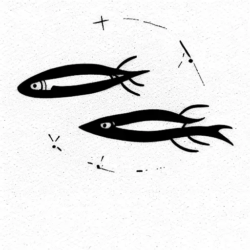 3 sardines tattoo design idea
