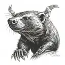 honey badger tattoo design idea