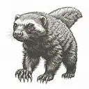 honey badger tattoo design idea