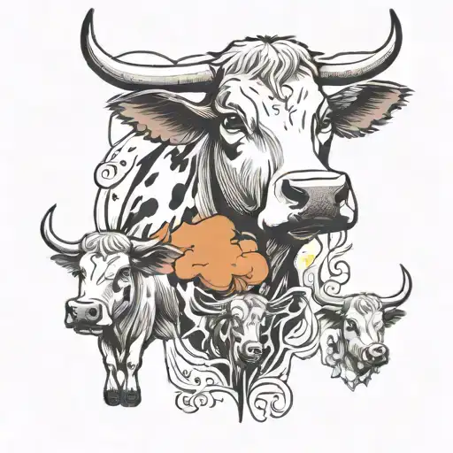 Minnesota with cows   tattoo design idea