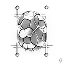 Soccer and Music combined tattoo design idea