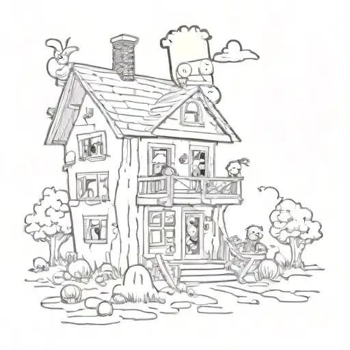 the simpsons treehouse of horror themed tattoo tattoo design idea