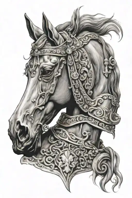 imperial mister, horse head tattoo design idea