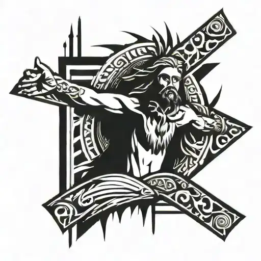 jesus tattoo design idea