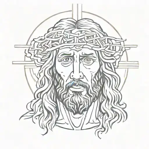 Jesus Christ portrait tattoo design idea