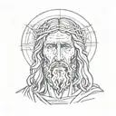 Jesus Christ portrait tattoo design idea