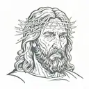 Jesus Christ portrait tattoo design idea