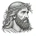 Jesus Christ portrait tattoo design idea