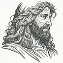 Jesus Christ portrait tattoo design idea