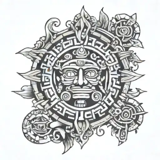Mayan calendar tattoo design idea