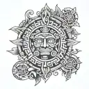 Mayan calendar tattoo design idea