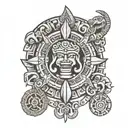 Mayan calendar tattoo design idea